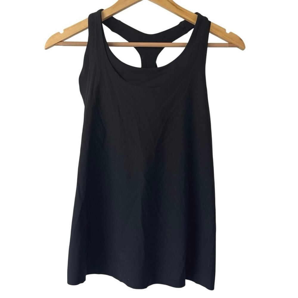 Athleta Womens Small Black Racerback Shelf Bra Activewear Tank Top *EUC